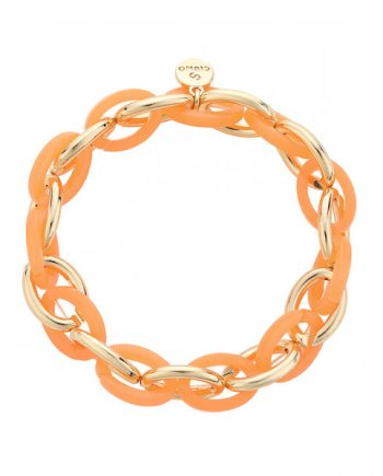 Armband "Melissa" ovale schakels Goud - Oranje